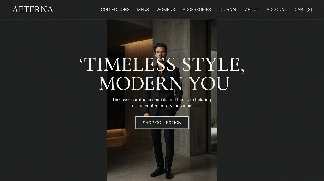 NOIR website concept designed by FeXsics