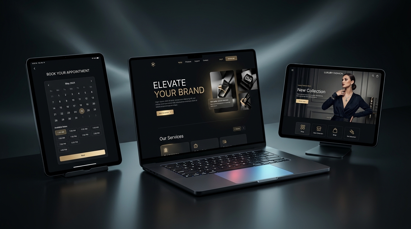 Services digital systems showcase - Landing pages, Booking systems, and E-commerce